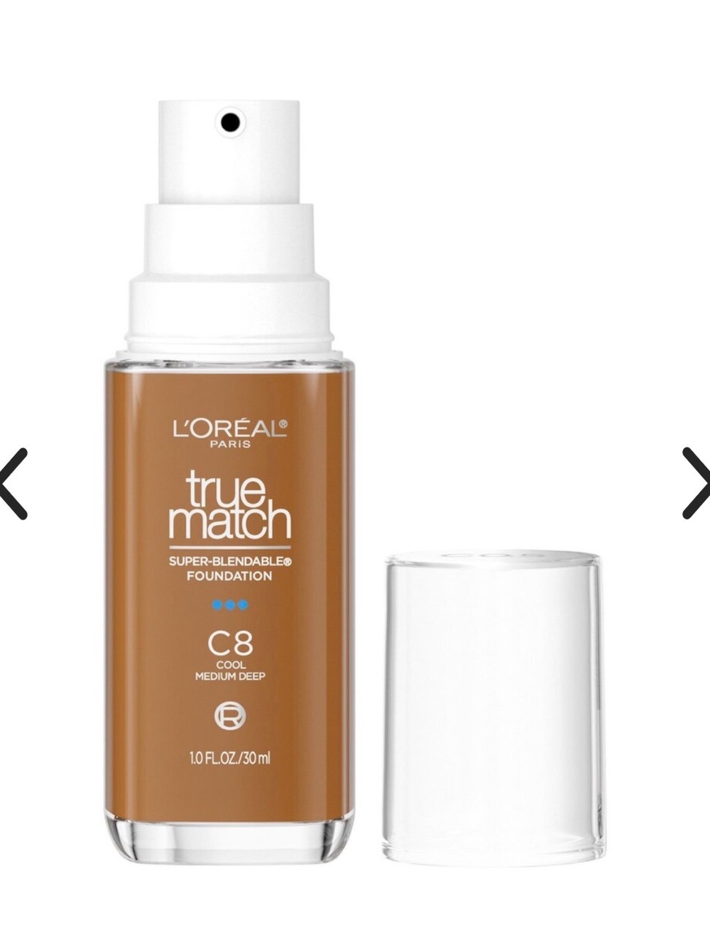 L'Oreal True Match Liquid Foundation C8 Cool Medium Deep - Warm Brown Shade